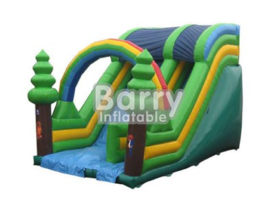 China Guangzhou Single Lane Jungle Slide Inflatable With Safety Net BY-DS-066